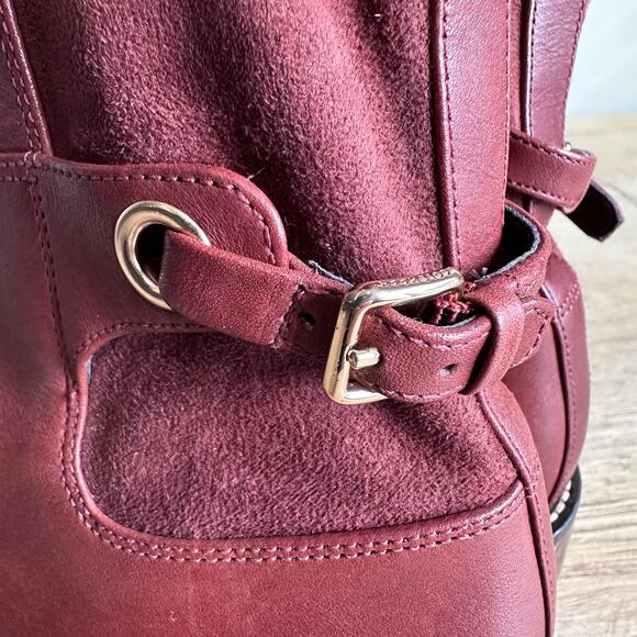 Cole Haan Parker Grand OS Knee High Boot Cherry Mahogany 7 - Picture 8 of 12